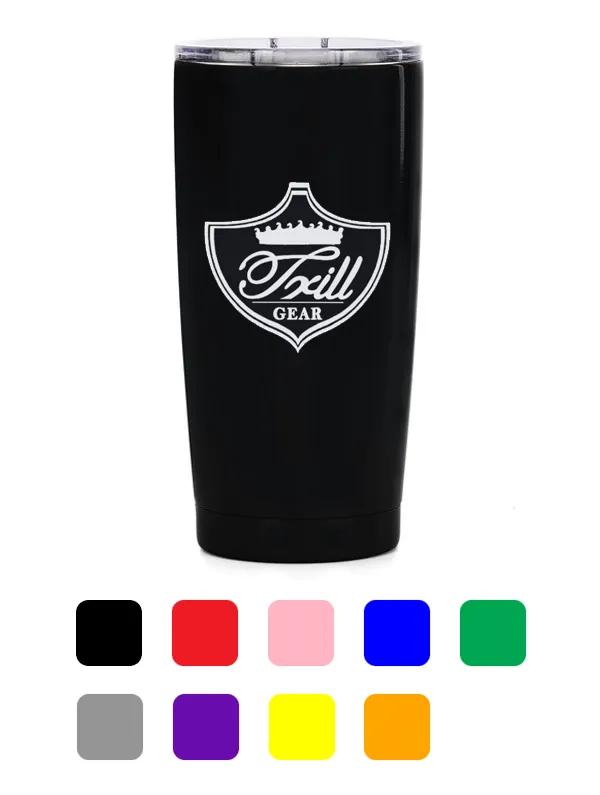 20 oz TRILL GEAR tumblers in assorted colors