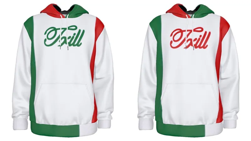 Red, green and white TRILL hoodie
